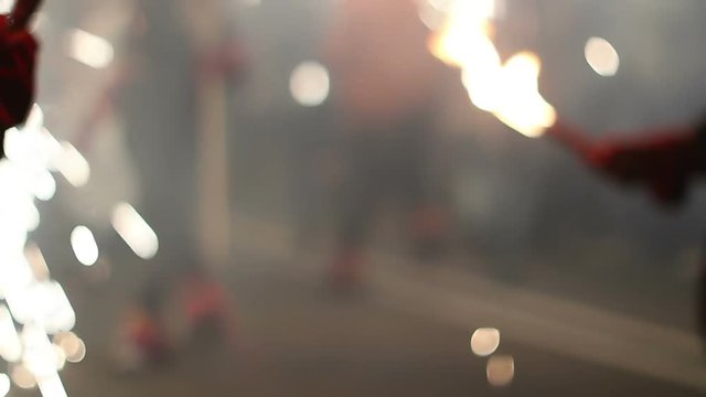 crowds in the street or the fire run