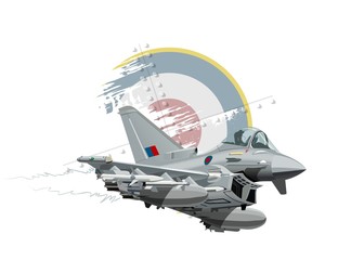 Vector Cartoon Fighter Plane. Available AI vector format separated by groups and layers for easy edit
