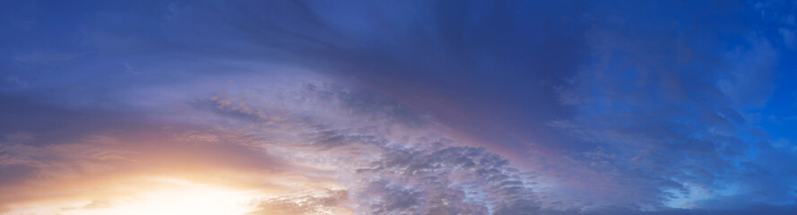 Naklejka na ściany i meble Panorama of sunset sky