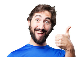 crazy sports man.funny expression