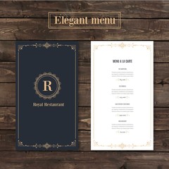 Classy menu restaurant template - obrazy, fototapety, plakaty