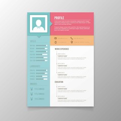 Colors resume template