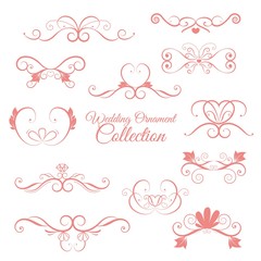Cute pink wedding ornament collection