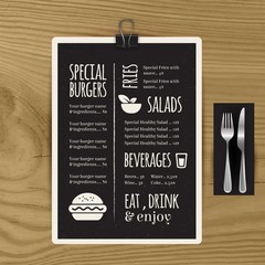Special menu template in blackboard