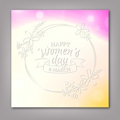 Happy women's day card