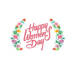 Happy women's day with flowers