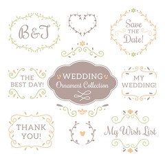 Wedding ornaments collection 