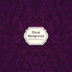 Ornamental purple flowers background