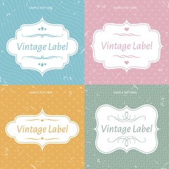 Cute vintage label collection