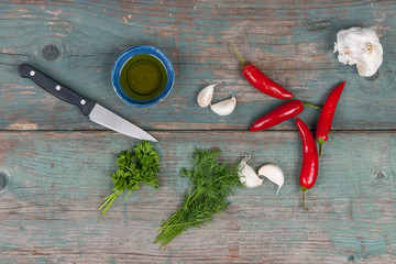 Peppers and garlic © brianholm