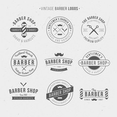 Vintage logos for barber shop