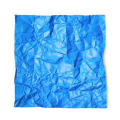 Single crumpled paper sheet isolated