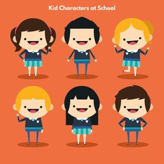 Kid Characters at School