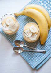 Banana pudding in a glass 