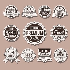 Premium quality vintage labels