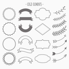 Hand drawn ornaments for logos 