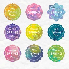 Watercolor special offers spring labels