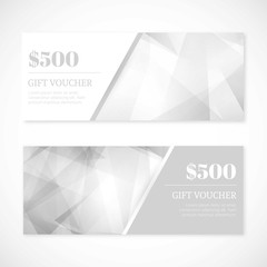 Silver abstract gift coupons