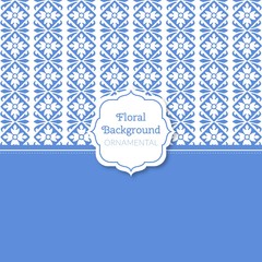 Decorative blue floral background