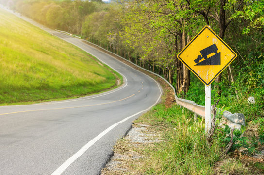 Traffic Alerts Downhill Slope.