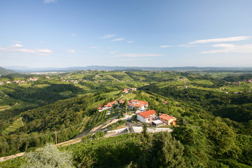 Panorama of Goriska brda, Slovenia - obrazy, fototapety, plakaty