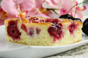 Kirschen-Rharbarber-Kuchen