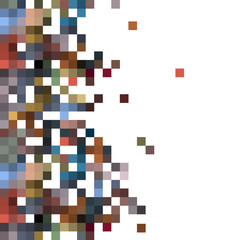 Pixelated Effect Multicolored Background with squares