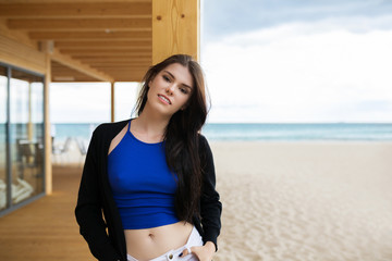 Beautiful girl at the seaside