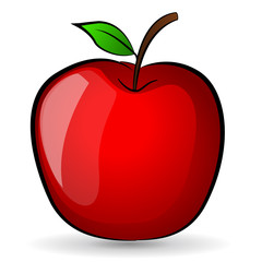 red apple drawing