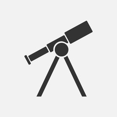 Telescope icon. Vector illustration