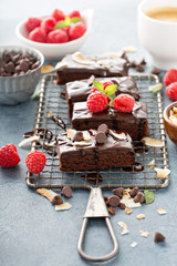 Brownies on a cooling rack