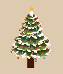 Naklejka premium tree pine christmas icon vector graphic illustration