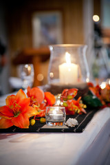 Wedding Bridal Table Beach Theme with Candelabra
