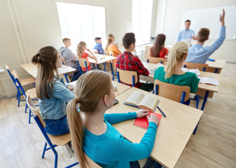 group of high school students and teacher