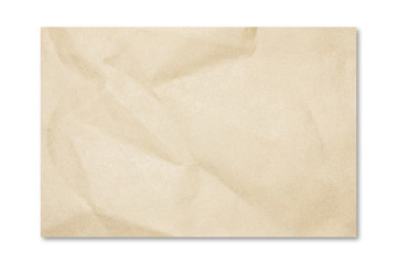 Recycled crumpled brown paper texture or paper background with copy space for text or image.