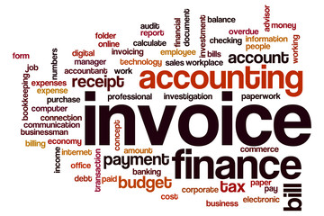 Invoice word cloud concept