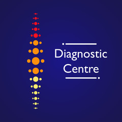 Spine diagnostic center logo on blue background