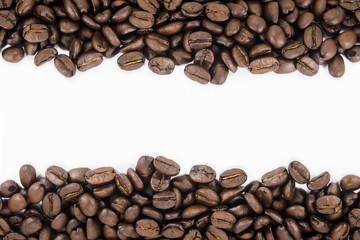roasted coffee beans.