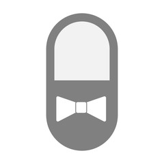 Isolated pill icon with  a neck tie icon