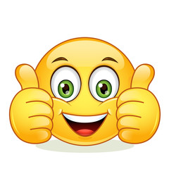 Emoticon showing thumb up