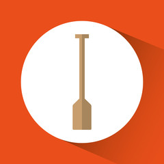 Oar nautical marine icon. Sea lifestyle. Colorfull Vector illustration