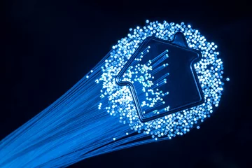 Poster fiber optic connection to housefiber optic connection to house © xiaoliangge