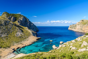 Fototapeta na wymiar Cala figuera at cap formentor - beautiful coast and beach of Mallorca, Spain