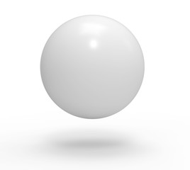 3d, white blank sphere