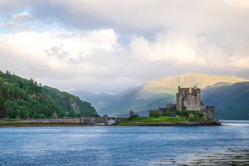Fototapeta na wymiar Eilean Donan Castle, the 13th-century castle. Scotland,