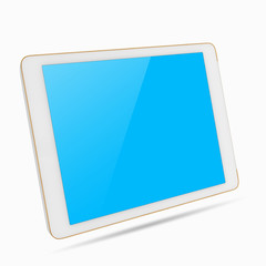 White digital tablet isolated.