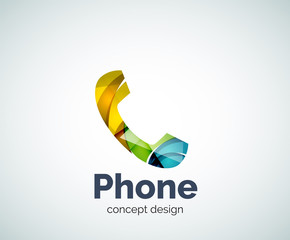 Retro phone logo template