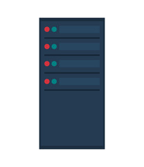 flat design computer server icon vector illustration