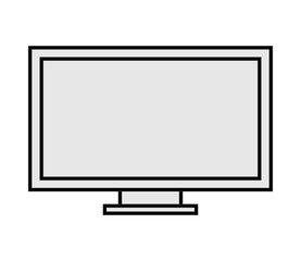 simple flat design computer monitor icon vector illustration