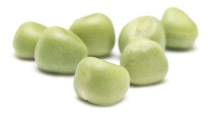green peas on white